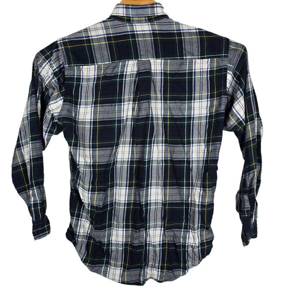 Brooks Brothers Sport Shirt Button Down Medium Long Sleeve Green White Plaid - Picture 3 of 8